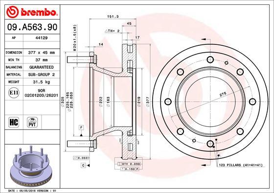 AP 44129 - Гальмівний диск autocars.com.ua