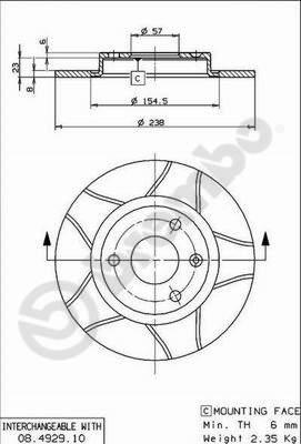 AP X 14128 - Гальмівний диск autocars.com.ua