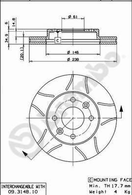 AP X 24156 - Гальмівний диск autocars.com.ua