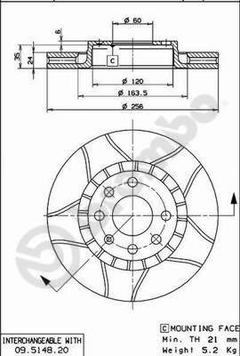 AP X 24695 - Тормозной диск avtokuzovplus.com.ua