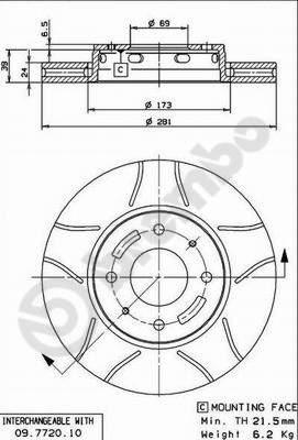 AP X 24749 - Гальмівний диск autocars.com.ua