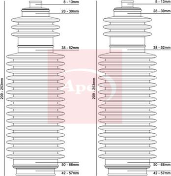 APEC ACB3003 - Комплект пилника, рульове управління autocars.com.ua