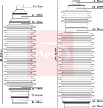 APEC ACB3004 - Комплект пилника, рульове управління autocars.com.ua