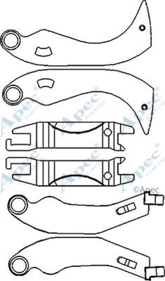 APEC ADB3001 - Система тяг і важелів, гальмівна система autocars.com.ua