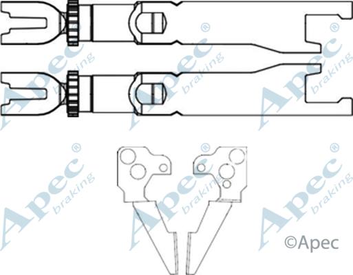 APEC ADB3003 - Система тяг і важелів, гальмівна система autocars.com.ua