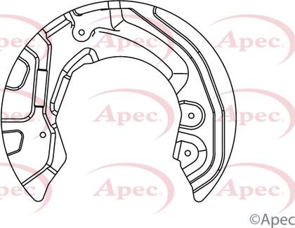 APEC ASG1018 - Відбивач, диск гальмівного механізму autocars.com.ua