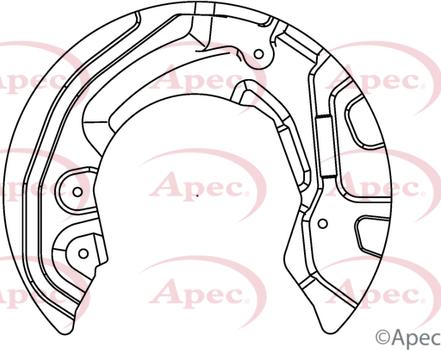 APEC ASG1019 - Відбивач, диск гальмівного механізму autocars.com.ua
