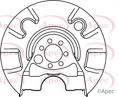 APEC ASG1039 - Відбивач, диск гальмівного механізму autocars.com.ua