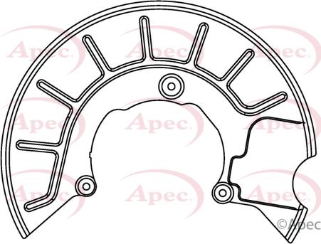 APEC ASG1049 - Відбивач, диск гальмівного механізму autocars.com.ua