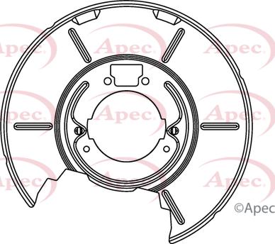 APEC ASG1082 - Відбивач, диск гальмівного механізму autocars.com.ua