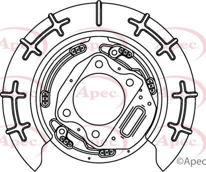 APEC ASG1134 - Відбивач, диск гальмівного механізму autocars.com.ua