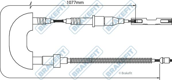 APEC BBC3012 - Трос, гальмівна система autocars.com.ua