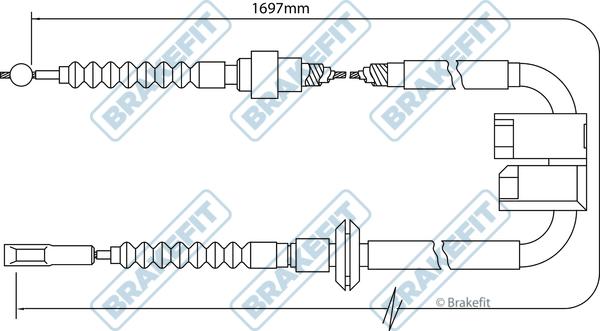 APEC BBC3018 - Трос, гальмівна система autocars.com.ua