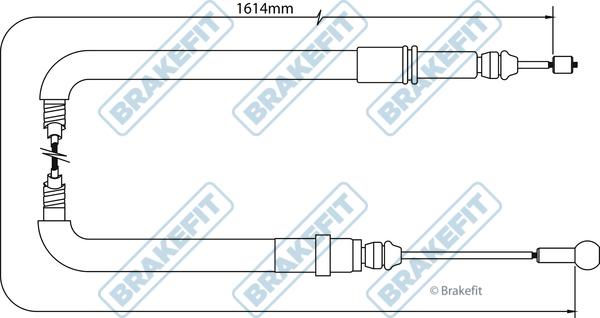 APEC BBC3062 - Трос, гальмівна система autocars.com.ua