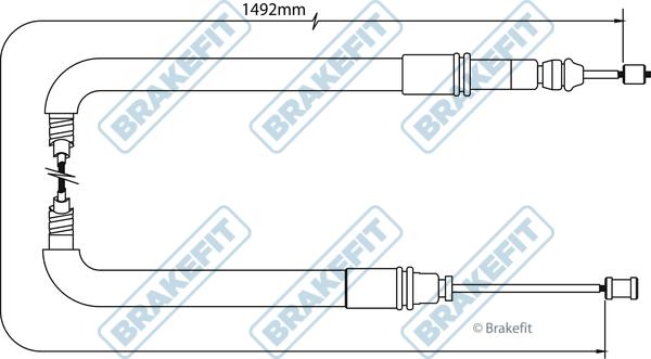 APEC BBC3064 - Трос, гальмівна система autocars.com.ua