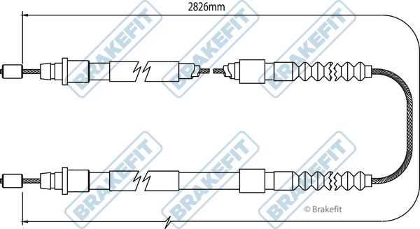 APEC BBC3070 - Трос, гальмівна система autocars.com.ua