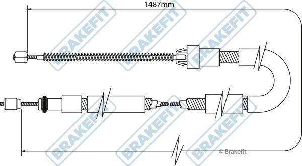 APEC BBC3091 - Трос, гальмівна система autocars.com.ua