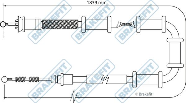 APEC BBC3103 - Трос, гальмівна система autocars.com.ua