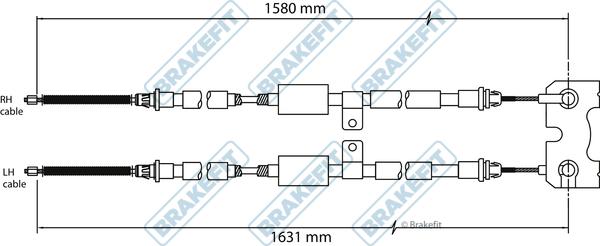 APEC BBC3126 - Трос, гальмівна система autocars.com.ua