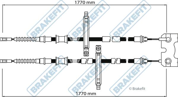 APEC BBC3140 - Трос, гальмівна система autocars.com.ua