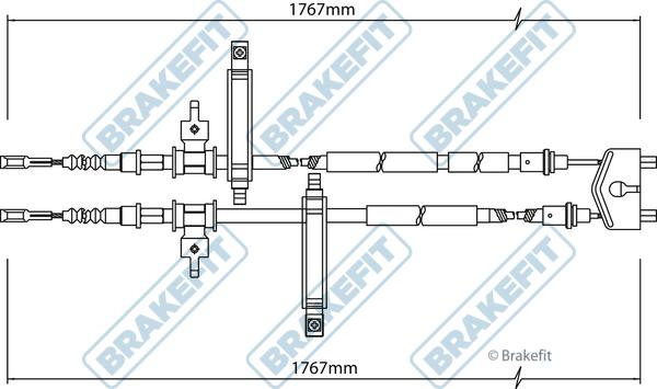 APEC BBC3143 - Трос, гальмівна система autocars.com.ua