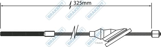 APEC BBC3144 - Трос, гальмівна система autocars.com.ua