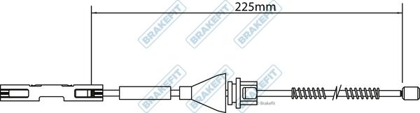 APEC BBC3152 - Трос, гальмівна система autocars.com.ua
