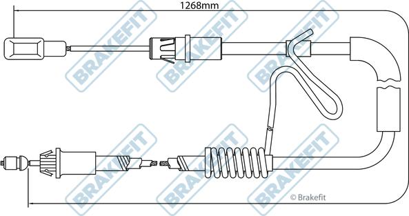 APEC BBC3190 - Трос, гальмівна система autocars.com.ua