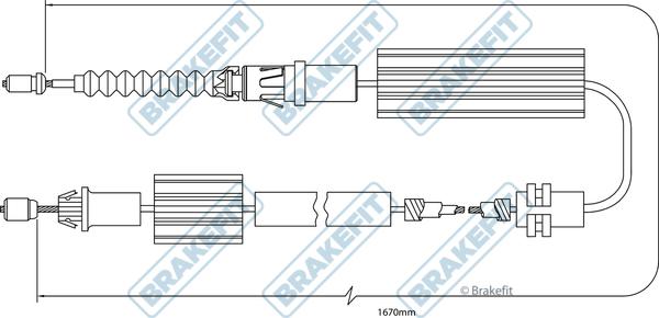 APEC BBC3243 - Трос, гальмівна система autocars.com.ua
