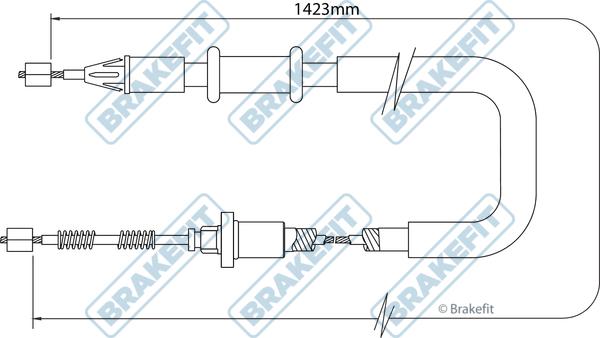 APEC BBC3304 - Трос, гальмівна система autocars.com.ua