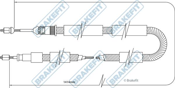 APEC BBC3329 - Трос, гальмівна система autocars.com.ua