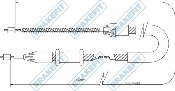APEC BBC3369 - Трос, гальмівна система autocars.com.ua