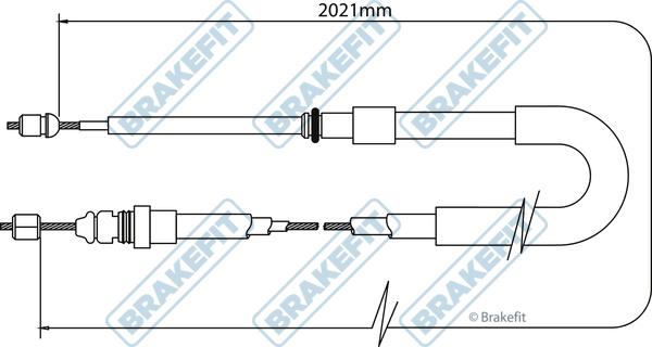 APEC BBC3377 - Трос, гальмівна система autocars.com.ua