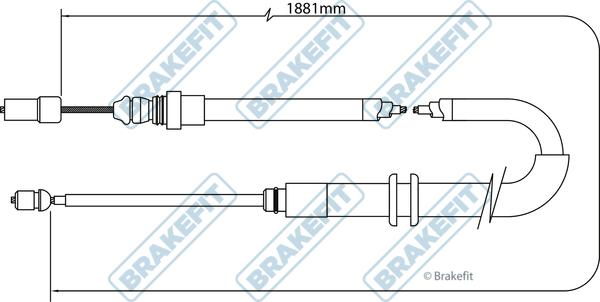 APEC BBC3380 - Трос, гальмівна система autocars.com.ua