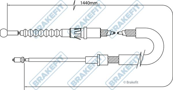 APEC BBC3395 - Трос, гальмівна система autocars.com.ua