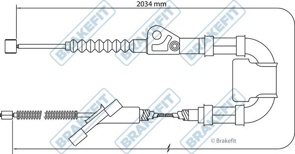 APEC BBC3433 - Трос, гальмівна система autocars.com.ua