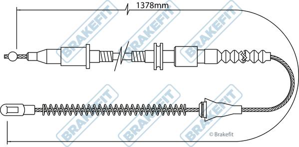 APEC BBC3463 - Трос, гальмівна система autocars.com.ua