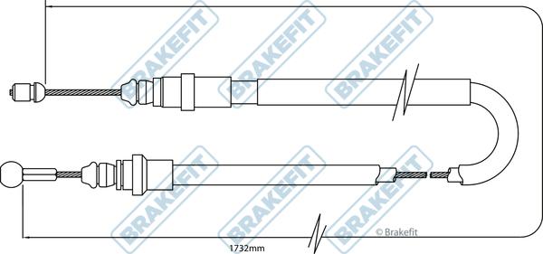 APEC BBC3475 - Трос, гальмівна система autocars.com.ua