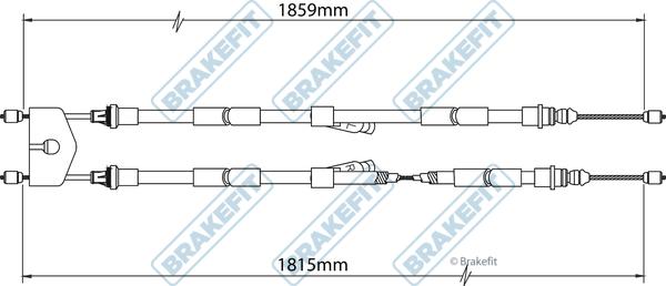 APEC BBC3504 - Трос, гальмівна система autocars.com.ua