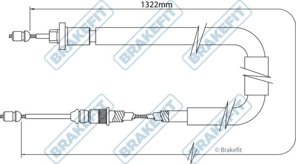 APEC BBC3543 - Трос, гальмівна система autocars.com.ua