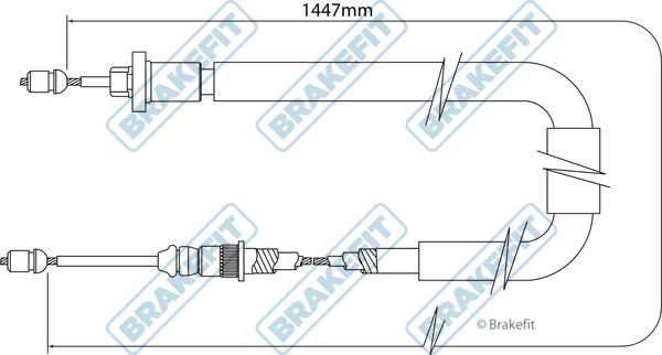 APEC BBC3544 - Трос, гальмівна система autocars.com.ua