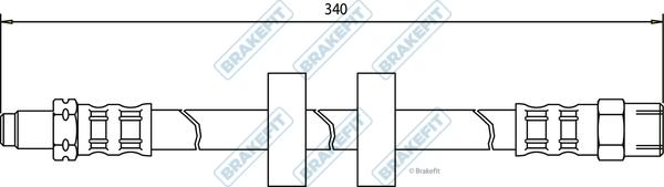 APEC BHO4016 - Гальмівний шланг autocars.com.ua