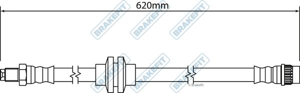 APEC BHO4340 - Гальмівний шланг autocars.com.ua