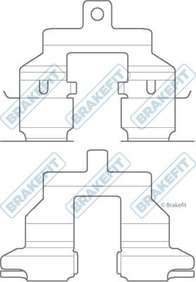 APEC BKT1165 - Комплектуючі, колодки дискового гальма autocars.com.ua