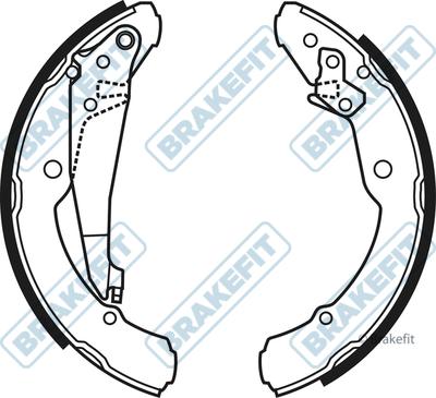 APEC BSH1016 - Комплект гальм, барабанний механізм autocars.com.ua