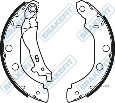 APEC BSH1102 - Комплект гальм, барабанний механізм autocars.com.ua