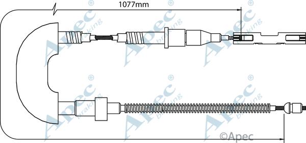 APEC CAB1010 - Трос, гальмівна система autocars.com.ua
