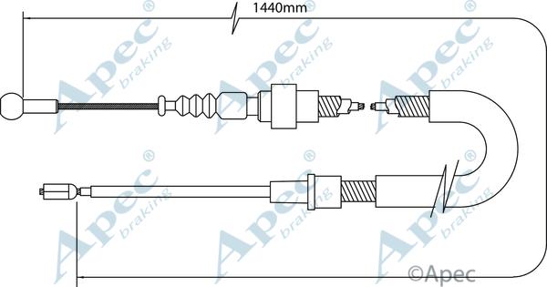 APEC CAB1013 - Трос, гальмівна система autocars.com.ua