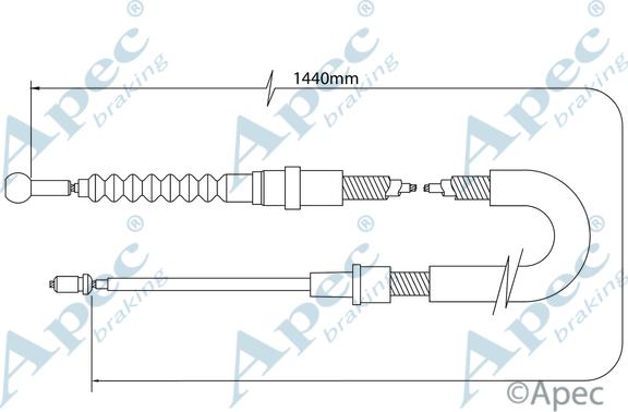 APEC CAB1014 - Трос, гальмівна система autocars.com.ua