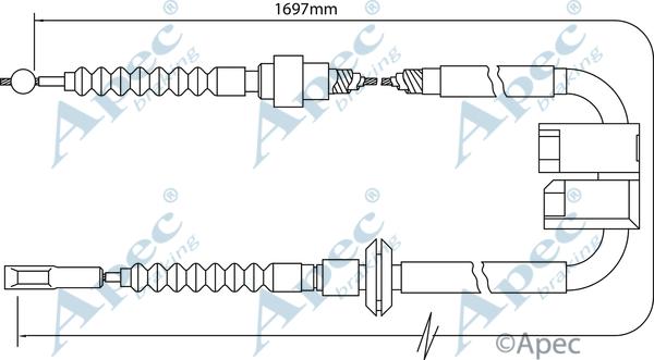 APEC CAB1016 - Трос, гальмівна система autocars.com.ua